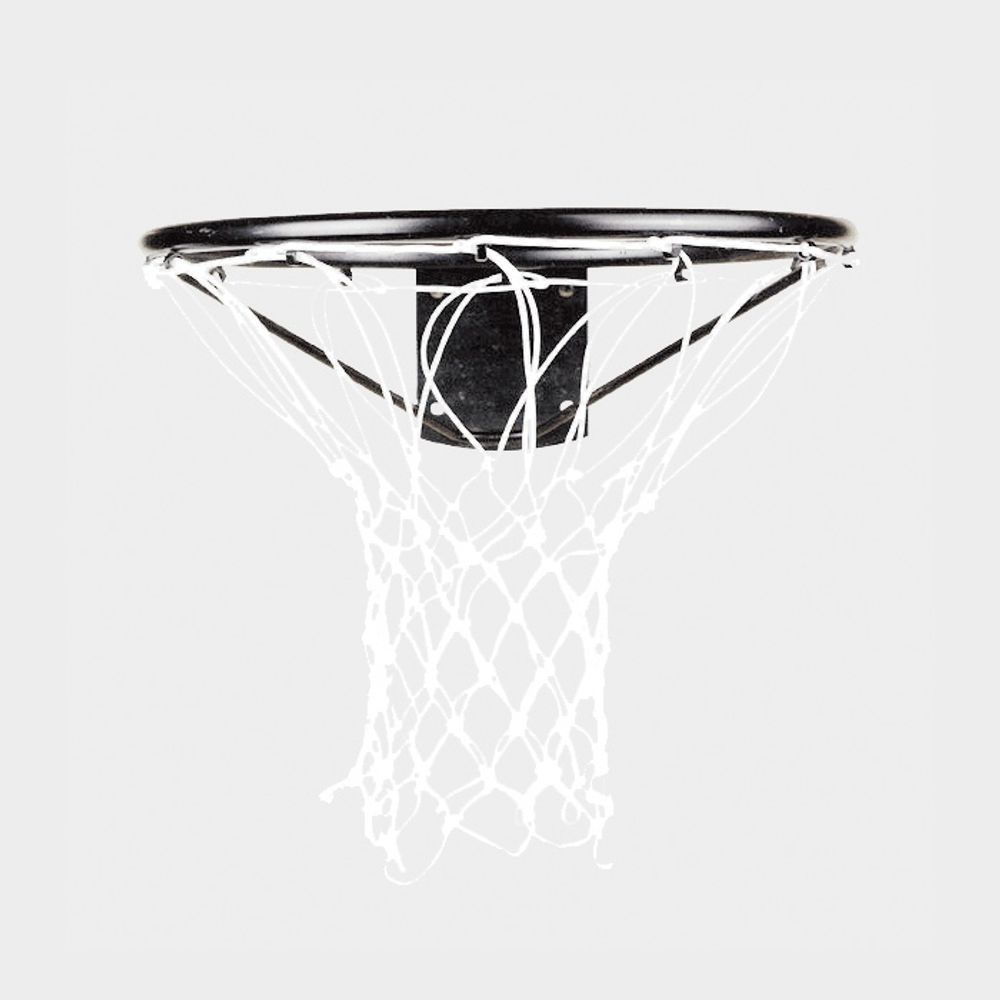 Star Sports Basketball Goal Net BN102 A-Type Heavy Duty White Polyester Replacement Net 500mm 12-Loop Standard 1-Set of 2