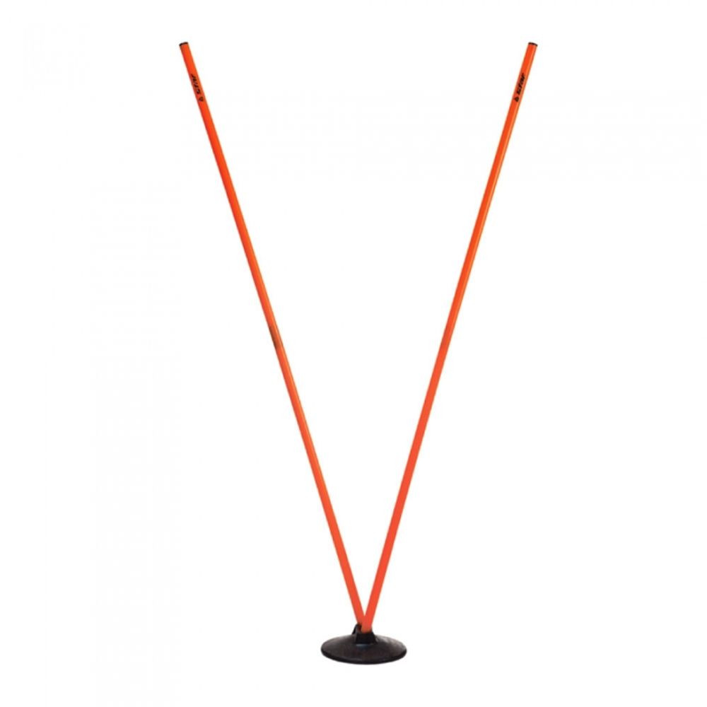 Star Sports Soccer Dribble Training Set SA600-06 Professional Agility Pole Set (6 Rubber Bases + 12 Poles) for V-Type and I-Type Drills