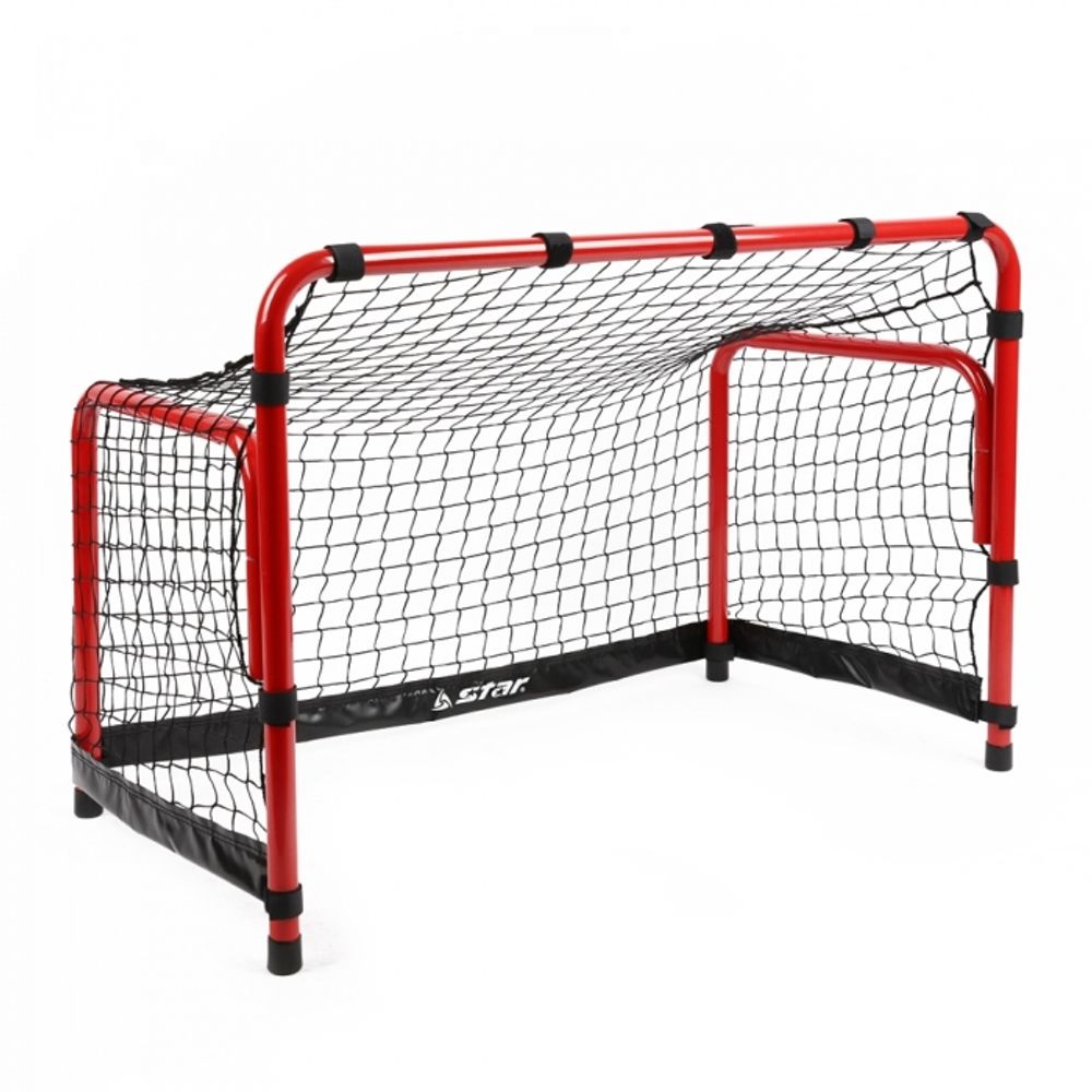 Star Sports New Floorball Mini Goal Post NXR200MC Foldable Steel Frame with Net 90x60x45cm for Schools and Indoor Sports