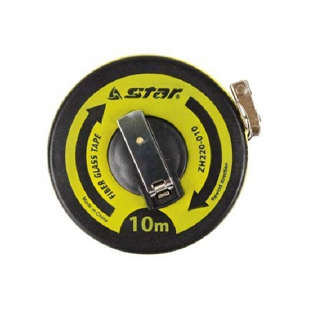 Star Sports 10M Field Measuring Tape ZH220-010 Durable Fiberglass Tape with Impact-Resistant ABS Case and Convenient Winder