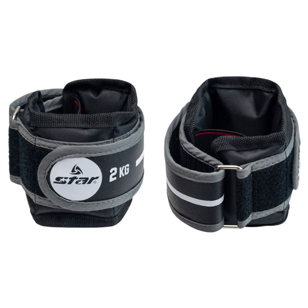 Star Sports Easy Weight Wrist and Ankle Weights 2KG Set (1kg x 2) EU322-20 Durable Oxford Fabric with Double Secure Straps for Fitness Running Walking