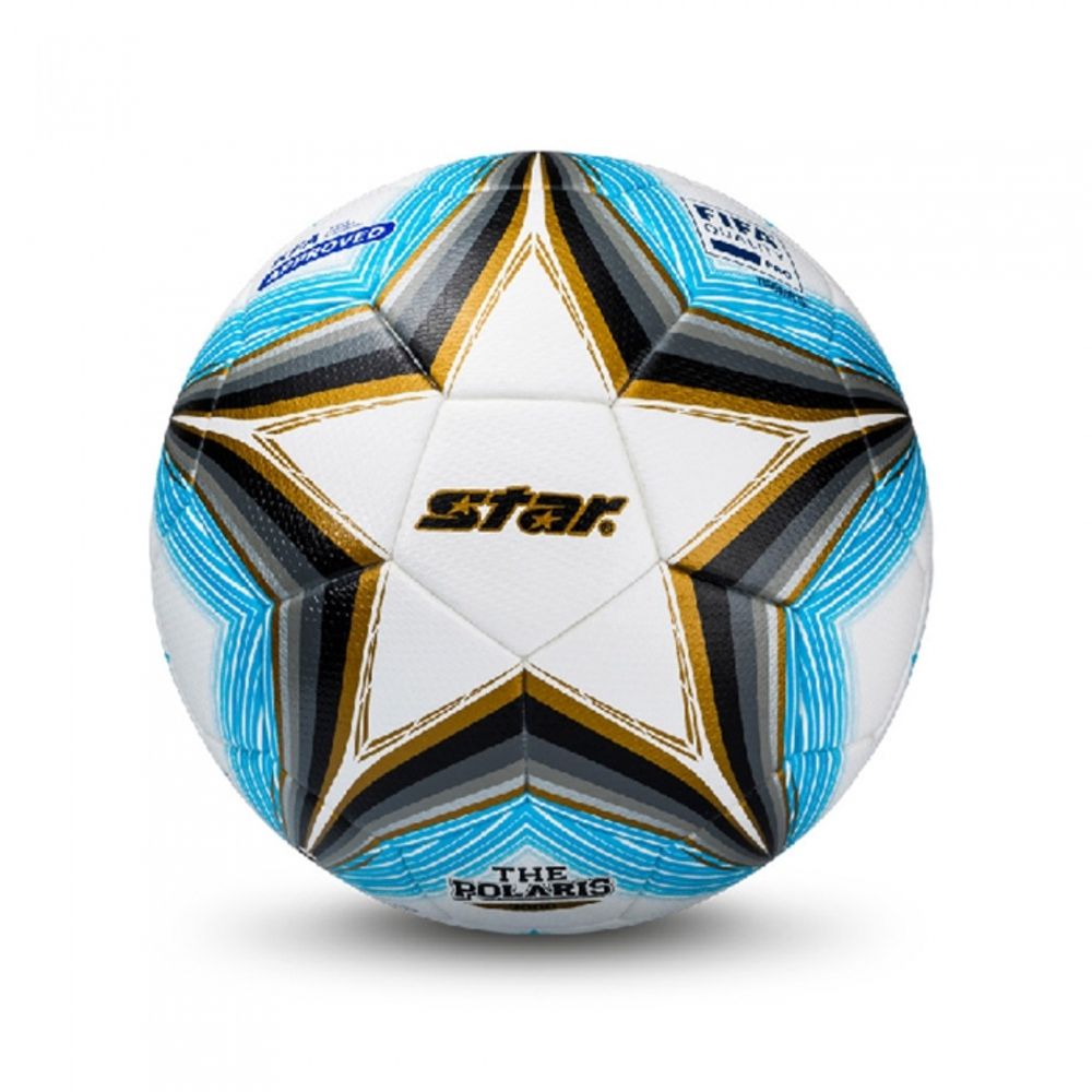 Star Sports The Polaris 3000 Soccer Ball No. 5 SB165FTB-05 KFA Official Certified Thermal Bonding Seamless Professional Match Ball (White)
