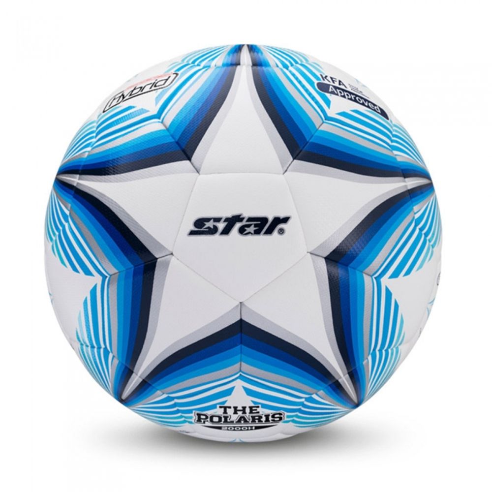 Star Sports The Polaris 2000 Soccer Ball No. 5 SB235H White  KFA Official Certified Match Ball with High Elastic Foam and Waterproof Technology