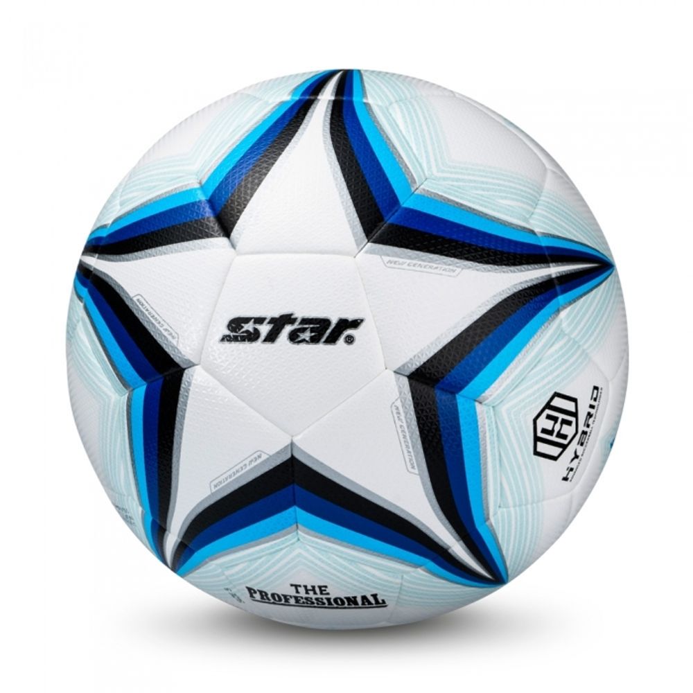 Star Sports The Professional Soccer Ball No. 5 SB3015 Premium 2-Layer High Elastic Foam All-Weather Training Football (White)