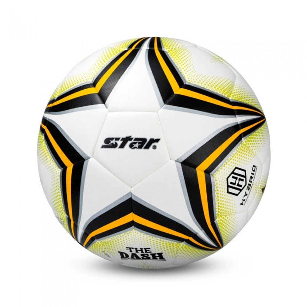 Star Sports The Dash Soccer Ball No. 4 SB5114  Premium 2-Layer High Elastic Foam Training Football for Youth and Elementary (White)
