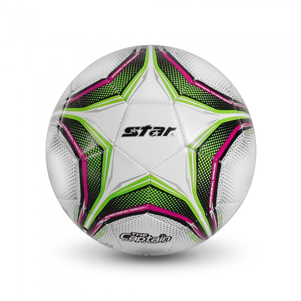 Star Sports The Captain Soccer Ball No. 5 SB8645T High-Elasticity EVA Foam Durable TPU Training Football (White)