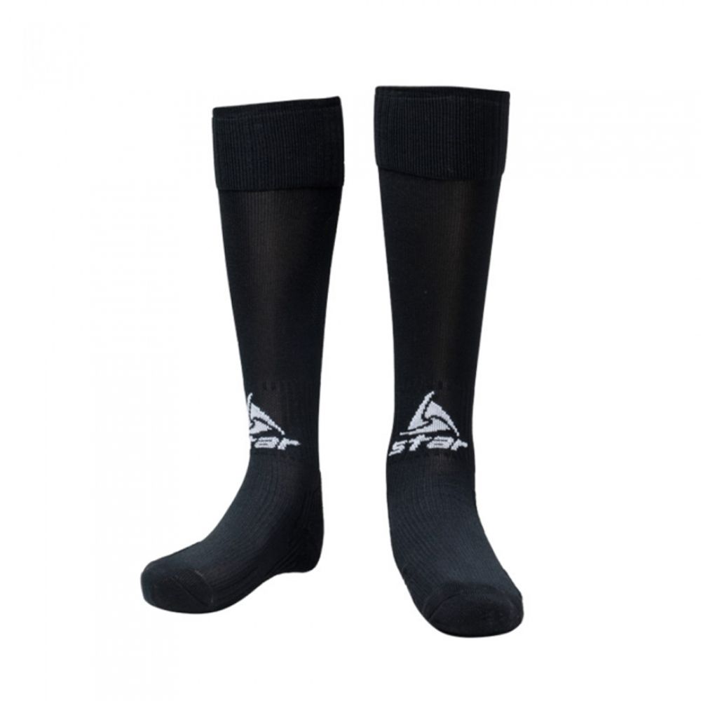 Star Sports Soccer Over-the-Calf Socks SO160S-03 Black Adult Size 26 Made in Korea Professional Athletic Fit High Elasticity