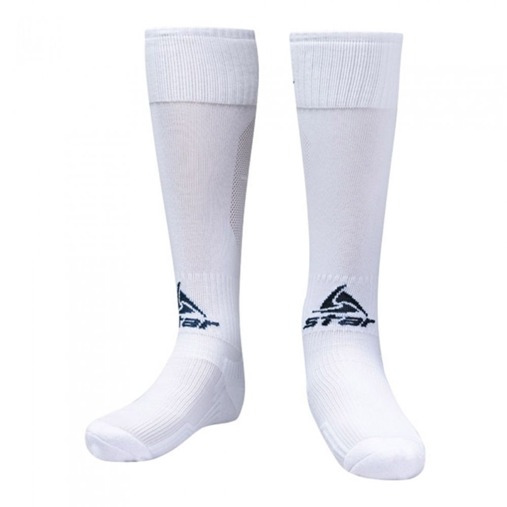 Star Sports Soccer Over-the-Calf Socks SO160S-30 White Black Adult Size 26 Made in Korea Professional Athletic Fit High Elasticity