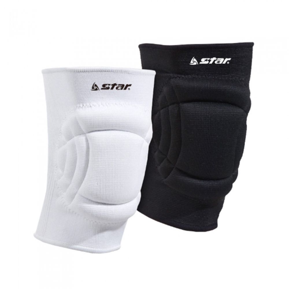 Star Sports Cushion Knee Support Medium XD321W-03M Embossed PU Foam Padding High-Elasticity Cotton Blend for Volleyball and Indoor Sports