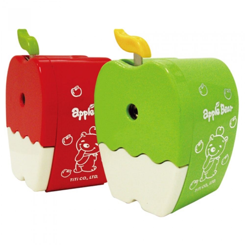 TiTi Apple Shape 5126 Portable Manual Desktop Pencil Sharpener with Ergonomic Grip and Compact Design