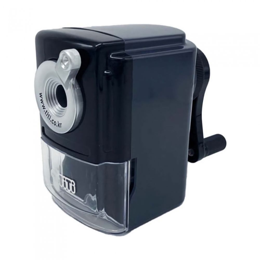 TiTi KI-2800 Desktop Manual Pencil Sharpener with 5-Level Adjustable Tip Length and Auto-Stop Safety Feature
