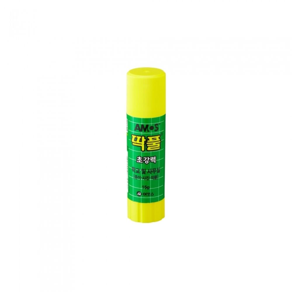 AMOS Glue Stick 15g Small Strong Adhesive for School Office Home Paper Photo Fabric Made in Korea