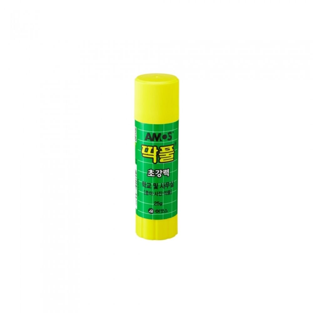 AMOS Glue Stick 25g Smooth Strong Adhesive for School Office Home Paper Photo Fabric Made in Korea