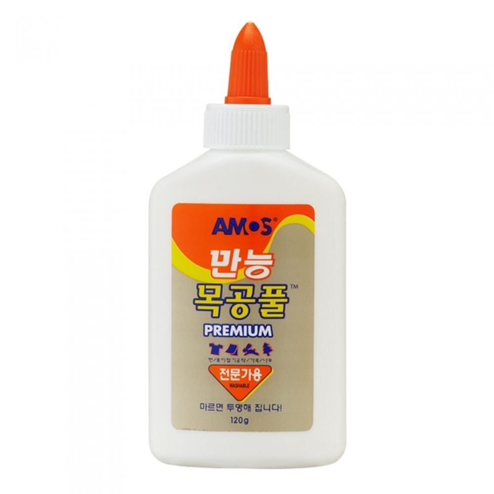 AMOS Professional Multi-Purpose Wood Glue 120g Strong Adhesive for Wood Paper Fabric Leather DIY Made in Korea