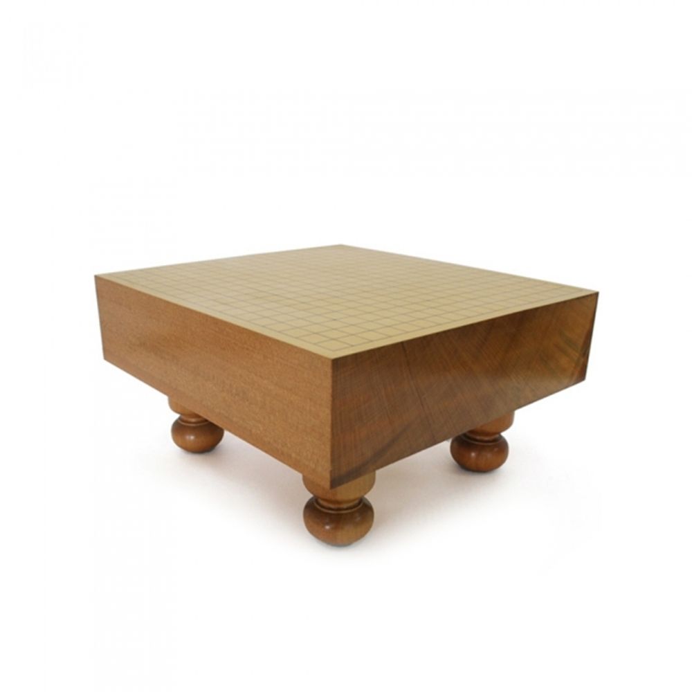 Six Brothers Authentic Agathis Wood Go Board No. 3 with Traditional Round Legs 420x450x90mm Made in Korea