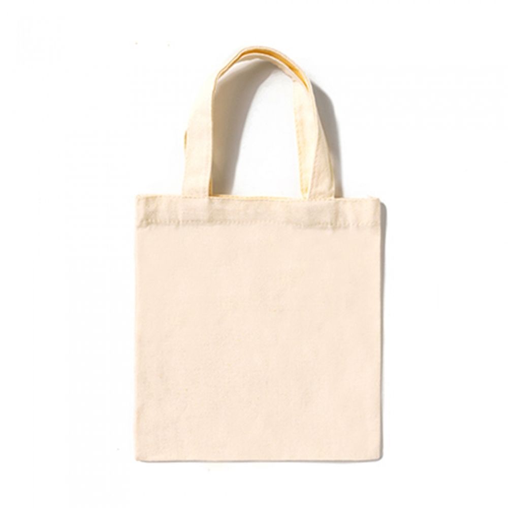 Minhwa Shop DIY Plain White Mini Eco Bag UDPFB0031 Customizable Blank Fabric Tote for Creative Arts