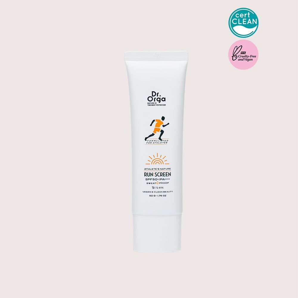 Dr.Orga Run Screen SPF50+ PA++++ 50g Sweat-Proof Sunscreen for Runners Outdoor Sports No Eye Stinging _ Made in Korea