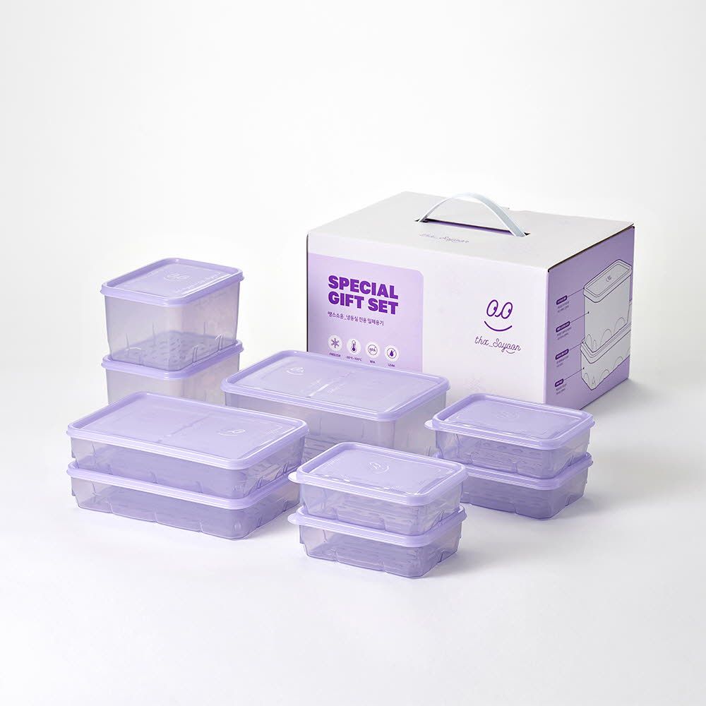 Thk_Soyoon Special Pack L 9-Piece Set Premium Flexible Freezer Storage Containers for Ultimate Home Organization and Food Freshness _ Made in Korea
