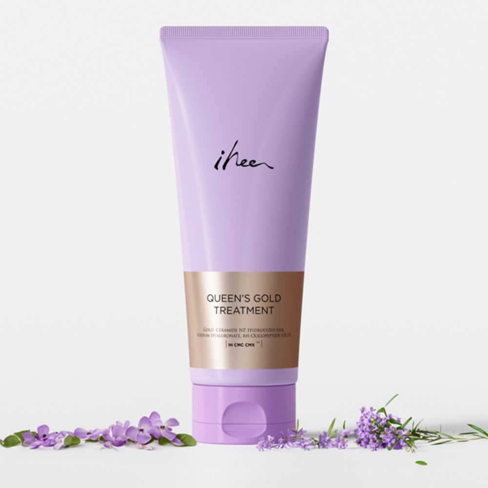 Ihee Queens Gold Treatment 210ml Nano Gold Protein CMC Hair Clinic for Damaged Luxury Shine _ made in Korea