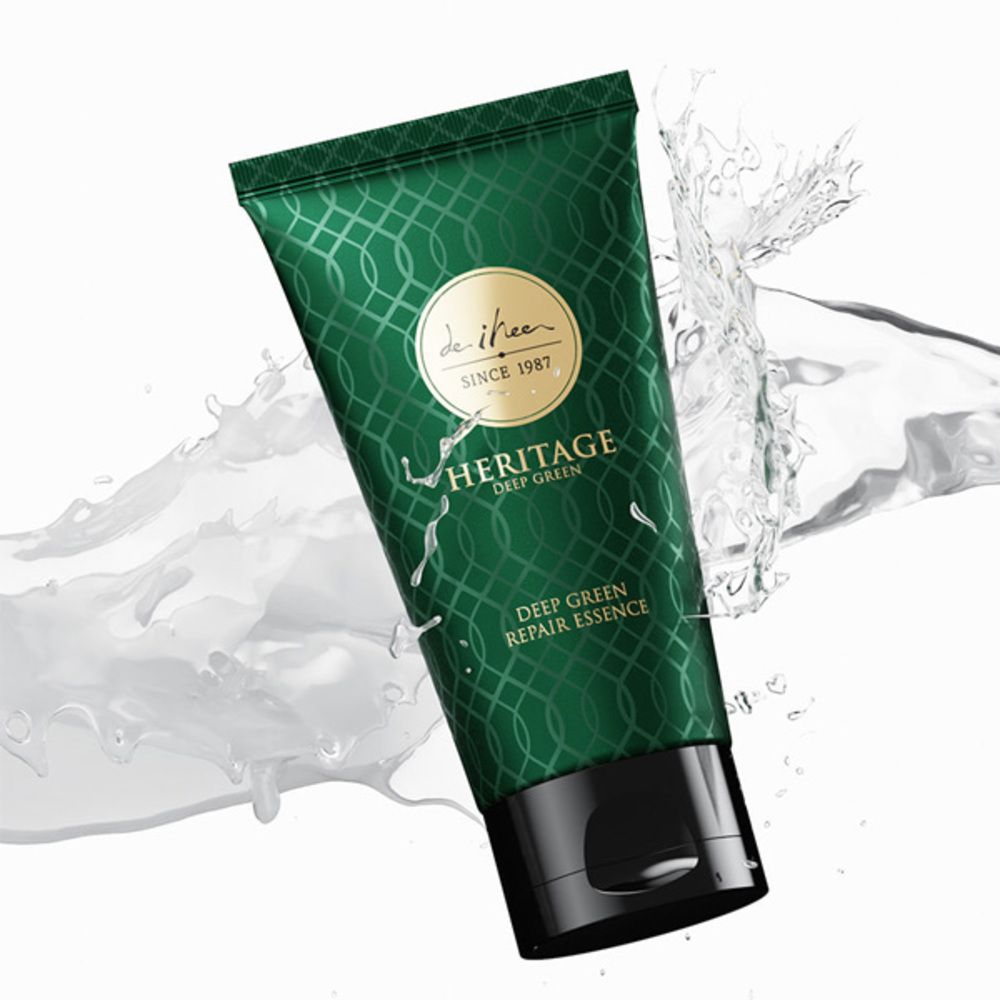 Ihee Heritage Deep Green Essence  Anti-Hair Loss Cica Exosome 10 Billion Particles and Patented AbelGold Repairing Leave-on Treatment _ Made in Korea 