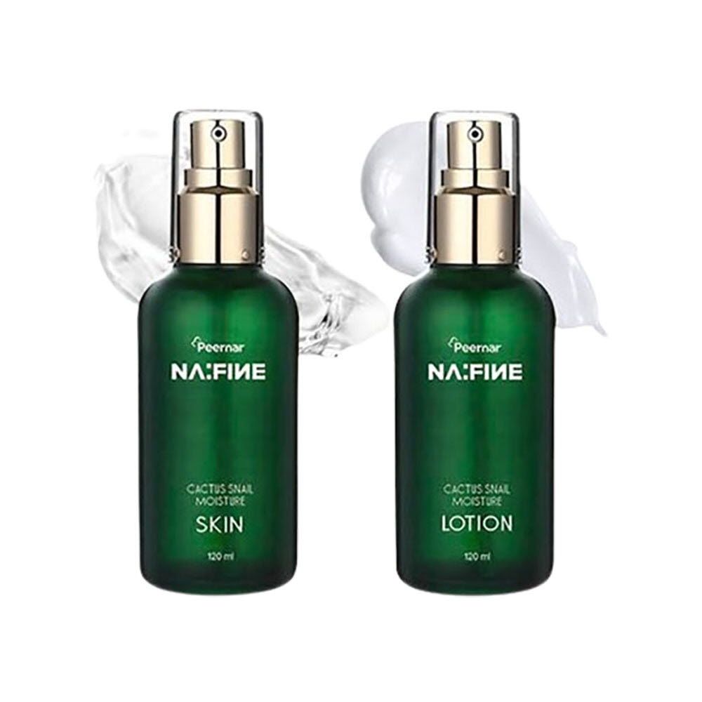 PEERNAR Chunyouncho Cactus Snail Skincare Set with Anti-Aging Skin and Lotion for Intensive Hydration and Whitening _ Made in Korea