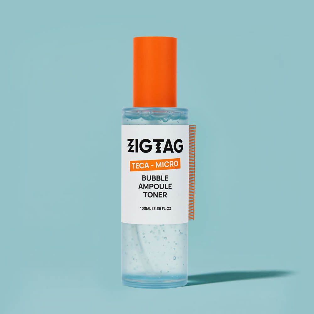 ZIGTAG TECA-MICRO Bubble Ampoule Toner 100ml Cica Centella Asiatica Calming Hydration for Sensitive Oily Skin _ Made in Korea
