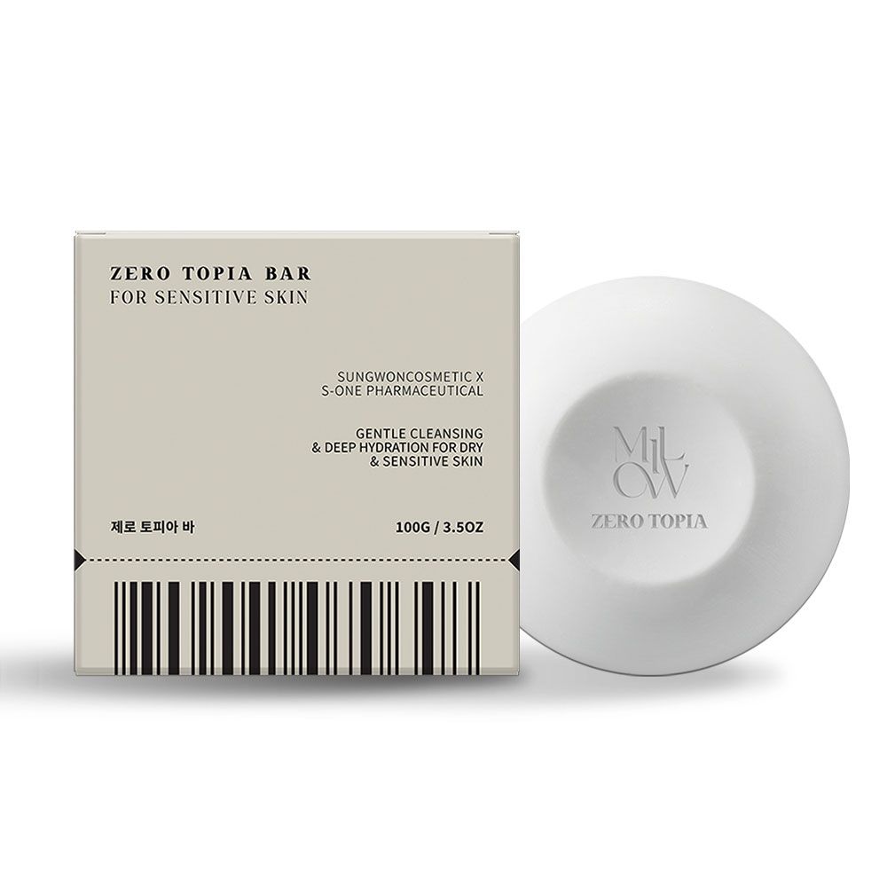 MILOW Zerotopia Face & Body Bar 100g Low pH Vegan Soap for Sensitive and Atopic Skin _ Made in Korea