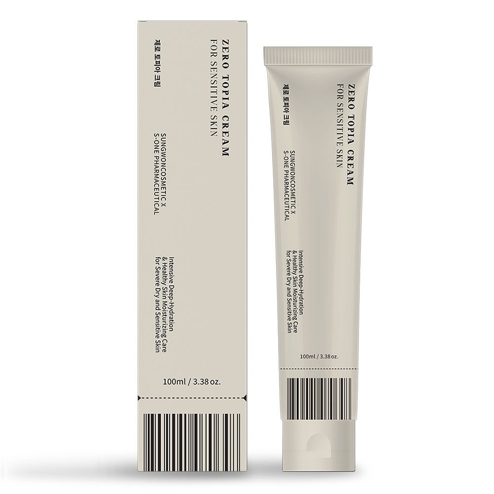 MILOW Zerotopia Face & Body Cream 100ml Vegan Low pH Dexpanthenol Moisturizer for Baby and Sensitive Atopic Skin _ Made in Korea