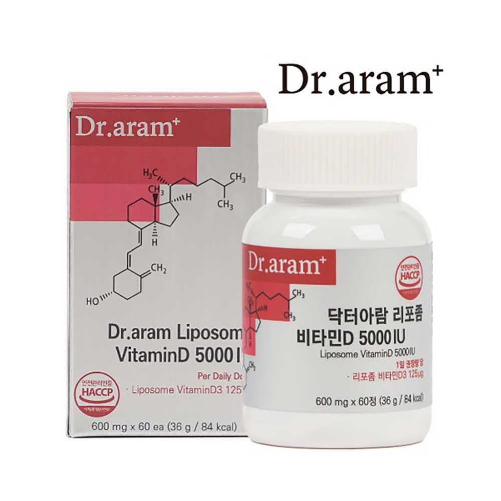 Dr. aram Liposomal Vitamin D3 5000 IU High Potency Absorption for Pregnancy and Bone Health 60 Tablets _  Made in Korea