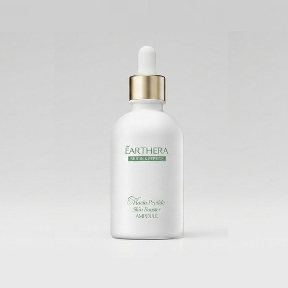EARTHERA Mucin and Peptide Skin Booster Ampoule 150ml Brightening Anti Wrinkle K Beauty Skin Care _ Made in Korea