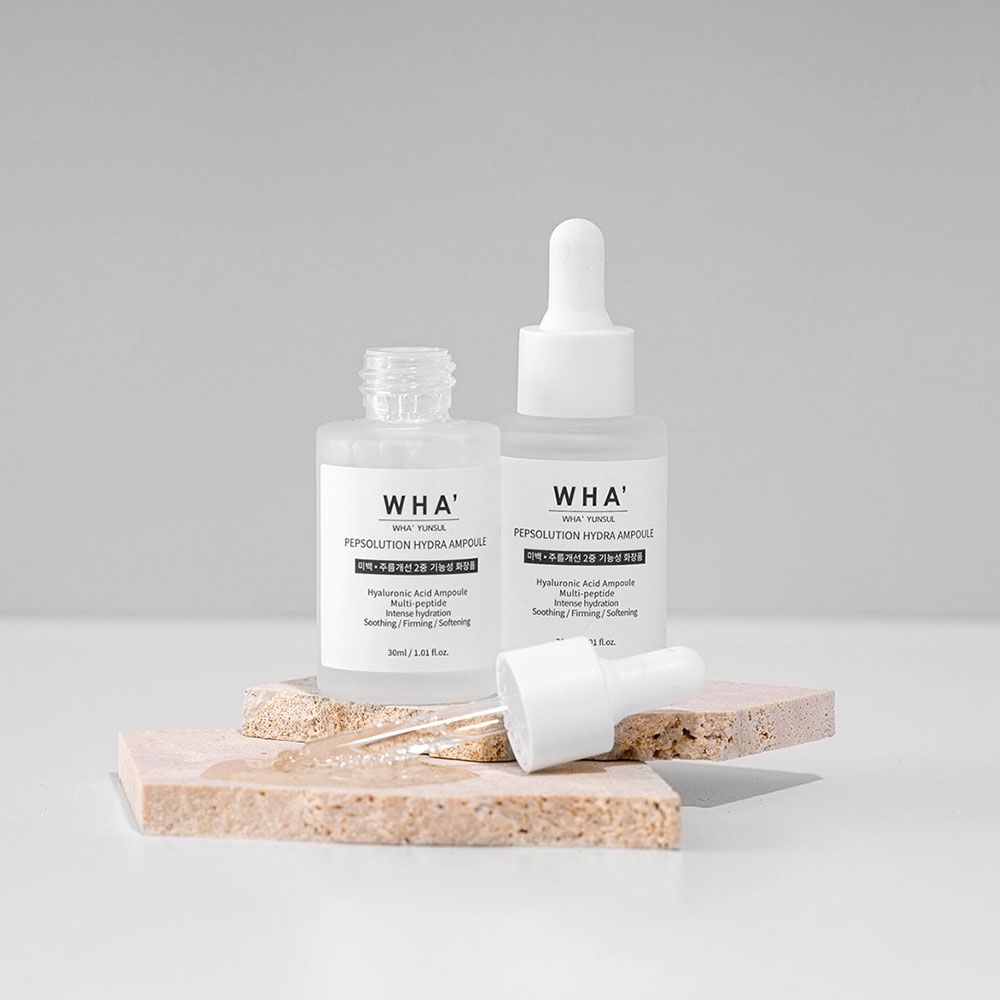 WHA' YUNSUL Pepsolution Hydra Ampoule 30ml Hydrating Glow Brightening Anti Aging Wrinkle Care _ Made in Korea