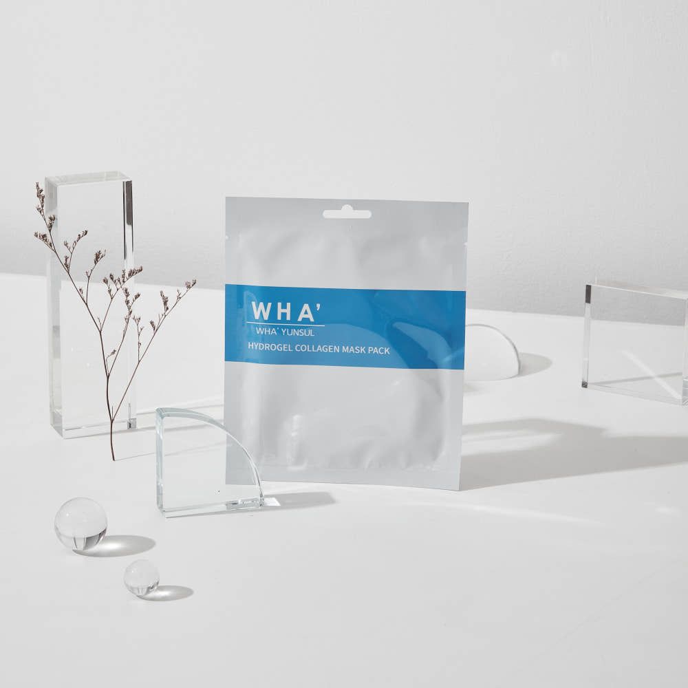 WHA' YUNSUL Hydrogel Collagen Mask Pack 5 Sheets Wrinkle Care Brightening Deep Elasticity Sheet _ Made in Korea