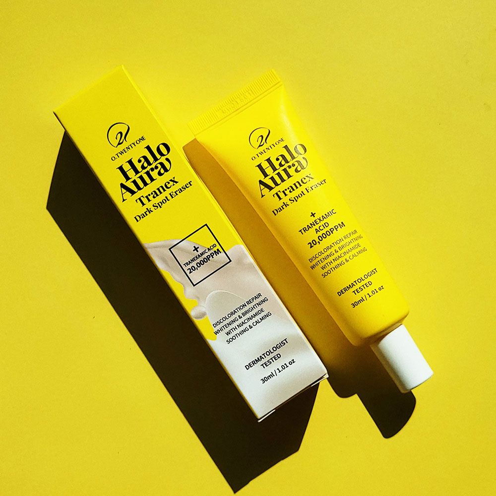 O21 Halo Aura Tranex Dark Spot Eraser 30ml Tranexamic Acid Niacinamide Blemish Brightening Cream _ Made in Korea