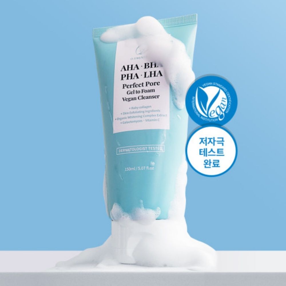 O21 Ah-Ba-Pha-La Perfect Pore Gel to Foam Vegan Cleanser 150ml AHA BHA PHA LHA Micro-Bubble _ Made in Korea
