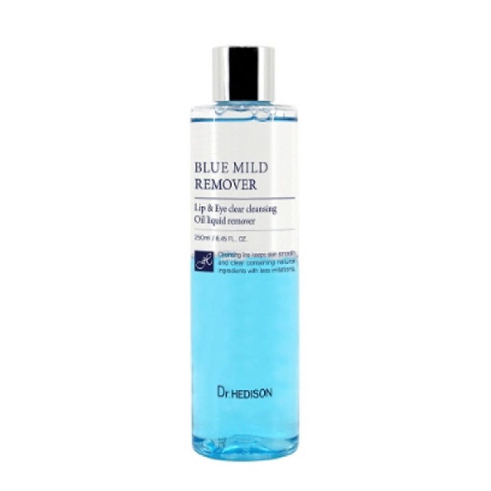 Dr.HEDISON Blue Mild Remover 250ml K-Beauty Lip & Eye Botanical Cleansing Oil Water Lip and Eye Makeup Remover _ Made in Korea