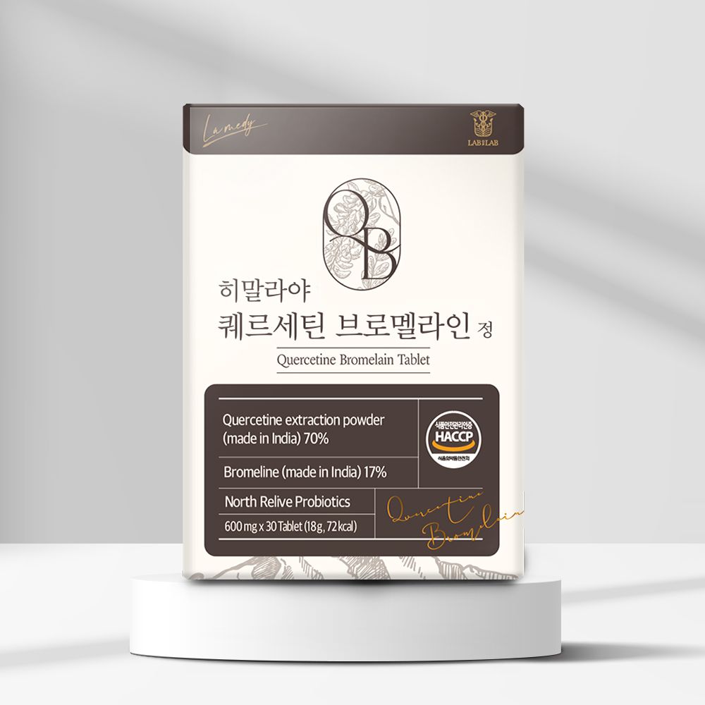 LAB ON LAB Himalaya Quercetin Bromelain NosRelieve Pineapple Enzyme 30 Tablets _ Made in Korea