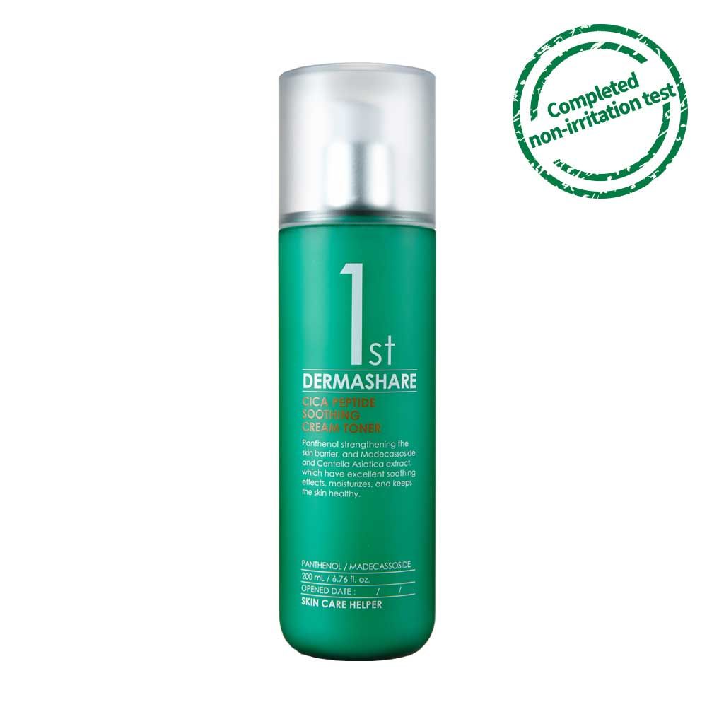 DERMASHARE First Cica Peptide Soothing Cream Toner 200ml Hydrating Sensitive Skin Barrier Care _ Made in Korea