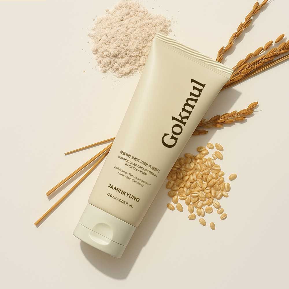 JAMINKYUNG Creamy Grain Pack Cleanser 2in1 Exfoliating Wash Off Mask Pore Care Low Irritation Hydrating 120ml _ Made in Korea