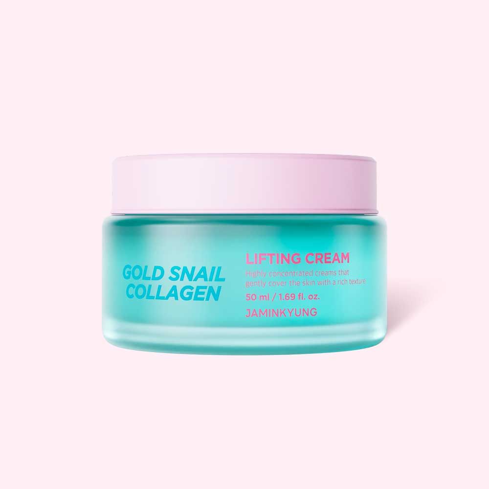 JAMINKYUNG Gold Snail Collagen Lifting Cream Anti Aging Brightening Face Moisturizer Luxury Skincare 50ml _ Made in Korea