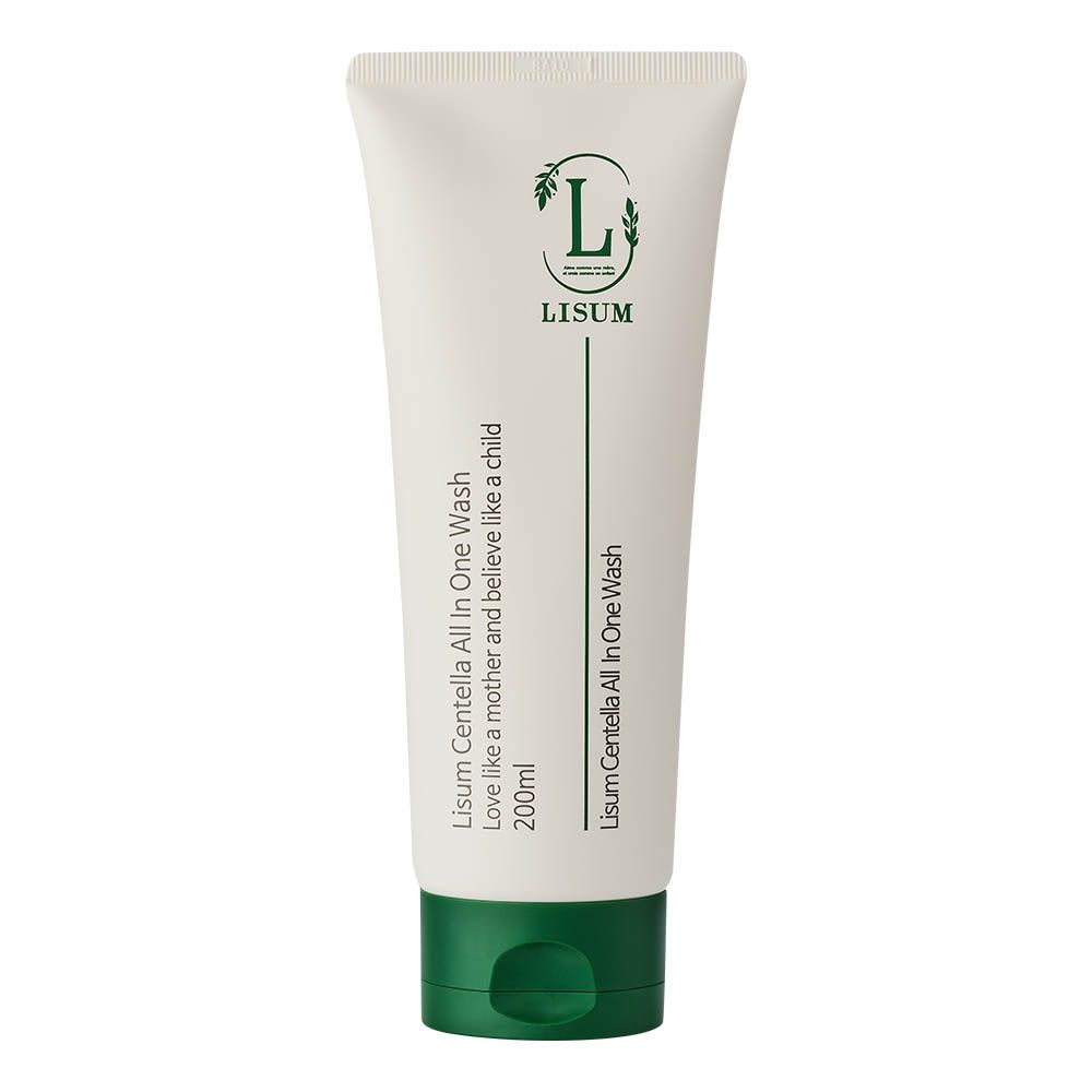 LISUM Centella Cica Baby All In One Wash 200ml Plant Derived Foam Mildly Acidic Bodywash _ Made in Korea