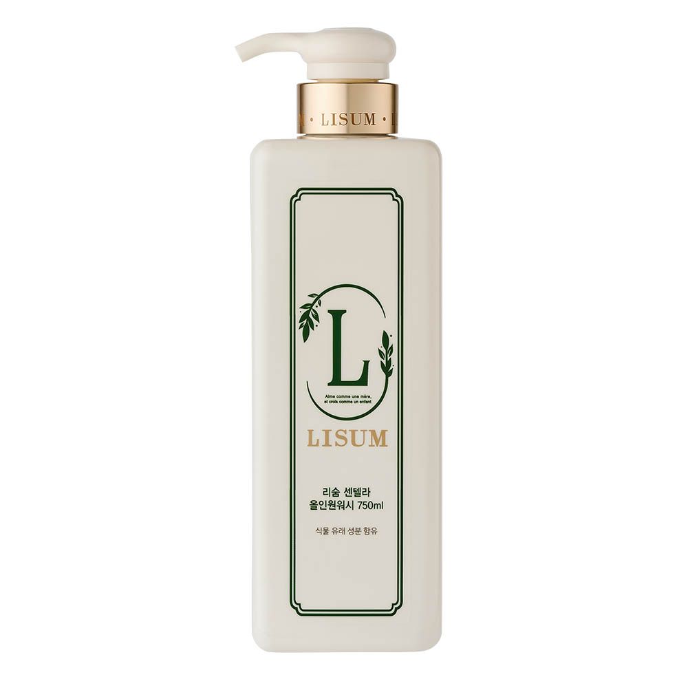 LISUM Centella Cica Baby All In One Wash 750ml Plant Derived Foam Mildly Acidic Bodywash _ Made in Korea