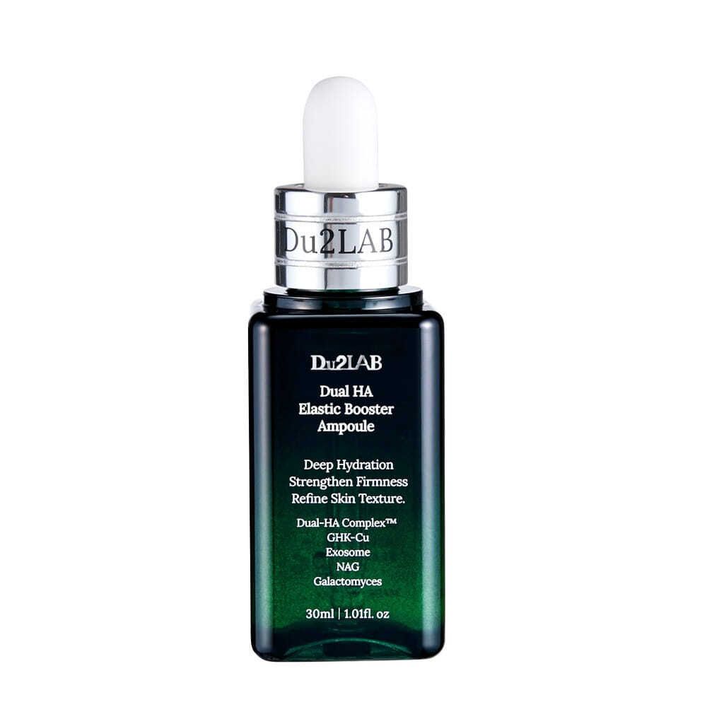 Du2LAB Dual HA Elastic Booster Ampoule 30ml Galactomyces Glutathione Coenzyme Q10 Exosome Skin Booster _ Made in KOREA