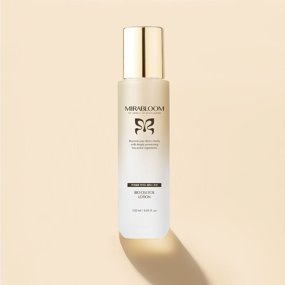 MIRABLOOM Gold Celltox Lotion 120ml Korean Anti-Wrinkle Brightening Hydrating Firming Radiance Care _ Made in KOREA