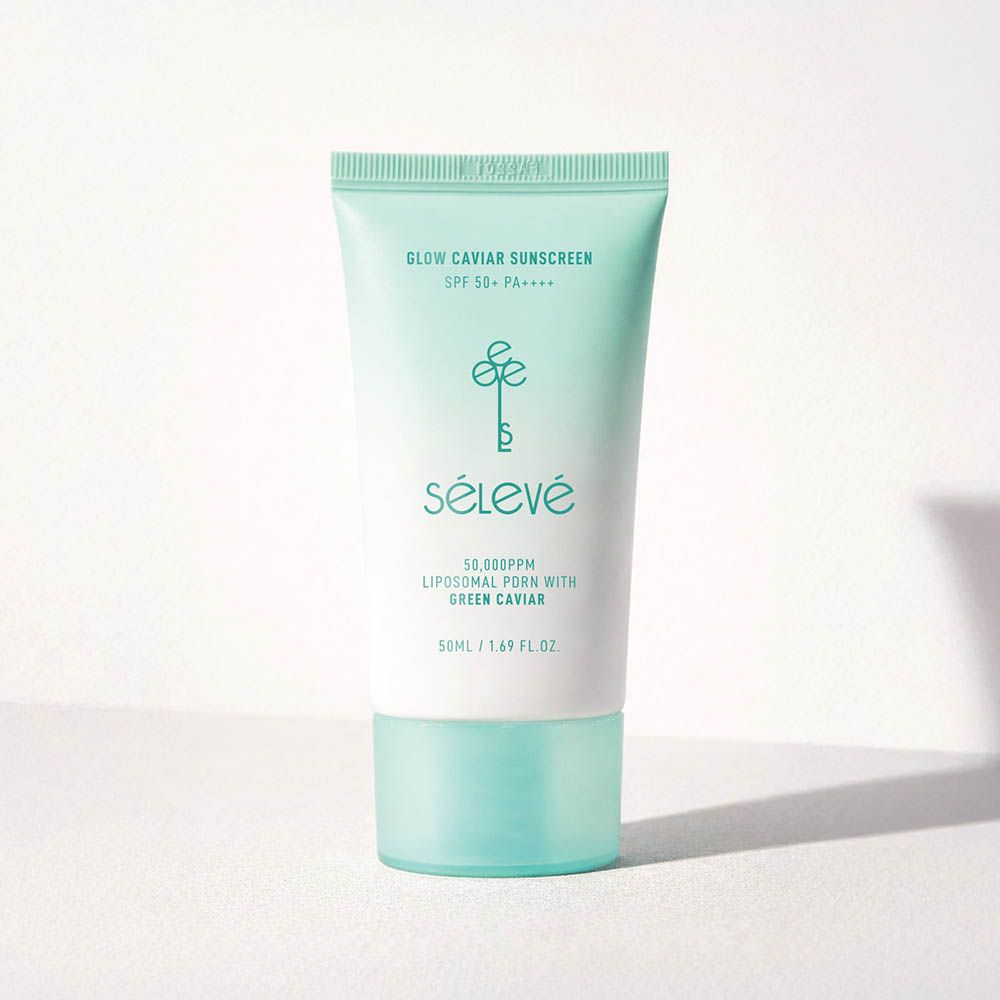 셀레베 글로우 캐비어 PDRN 선크림 50ml SPF50+ PA++++ 광채 보습 유기자차 톤업 선케어 _ 국내생산