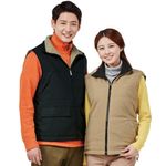 [Heidi] PW-V405 winter vest, double-sided vest (black + beige), zip up type, _exterior activity, office clothes, work clothes, group clothes, uniform