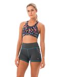 [69SLAM] Women's Tiger Skull Yama Bra Top & Shati Pants SET, Running Wear, Yoga Top, Beach Wear