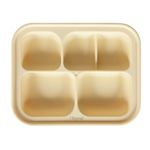IBYEOL Friends Premium Platinum Silicone Suction Plate with Lid for Baby Self-Feeding Toddler Sectioned Meal Tray Lemon _ Made in KOREA