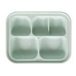 IBYEOL Friends Premium Platinum Silicone Suction Plate with Lid for Baby Self-Feeding Toddler Sectioned Meal Tray Mint  _ Made in KOREA