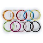[FOBWORLD] Colored Craft Wire 1.0 _ 26 Feet/ 8m, Thickness 1mm, 30 Pieces, 10 Colors, Bendable Flexible Aluminum Wire, for Sculpture Armature Garden DIY Crafts Beading Jewelry Making _ Made in Korea