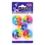 [FOBWORLD] Cutie Magnet Holder 15mm 5Pcs _ 5 Assorted Crystal Color Strong Magnetic Push Pins, Map Magnets, Refrigerator Whiteboard Magnets for School Office Home _ Made in Korea